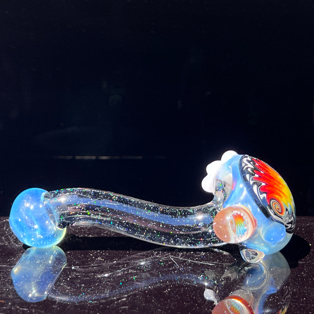 Fluffy Cloud Pipe Lg. Glass Pipe Cajun Glass   