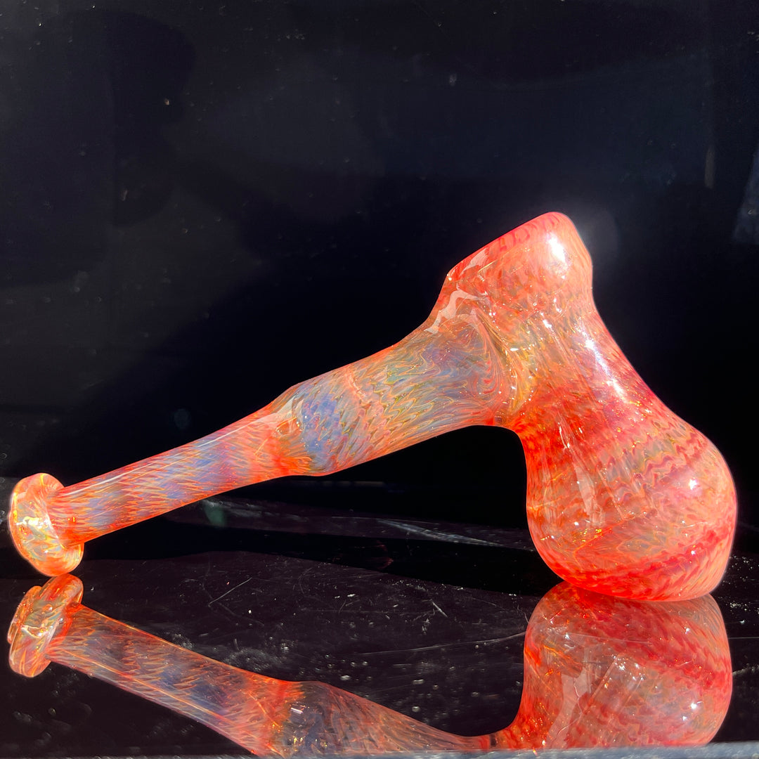 Guava Hammer Bubbler with Red Carb Glass Pipe Cose Glass   