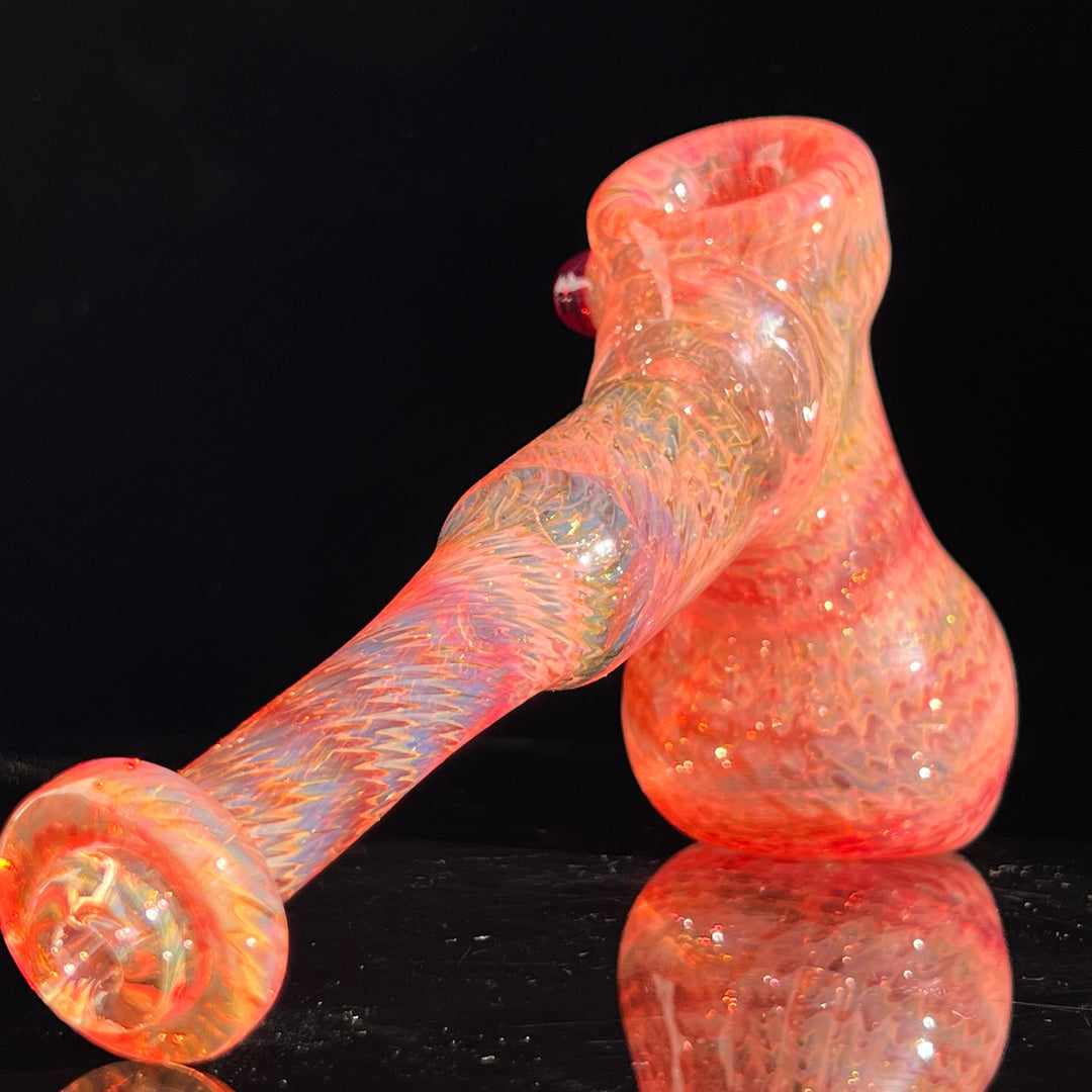 Guava Hammer Bubbler with Red Carb Glass Pipe Cose Glass   