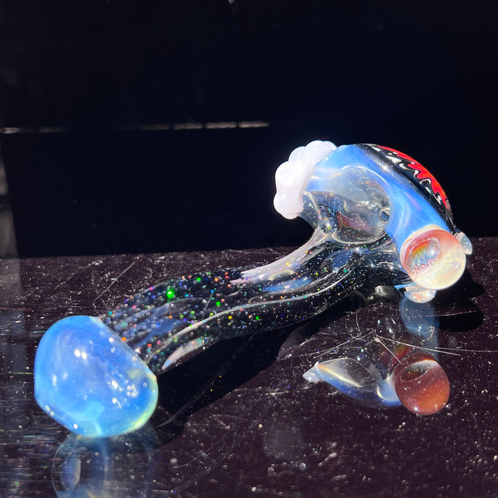 Fluffy Cloud Pipe Lg. Glass Pipe Cajun Glass   