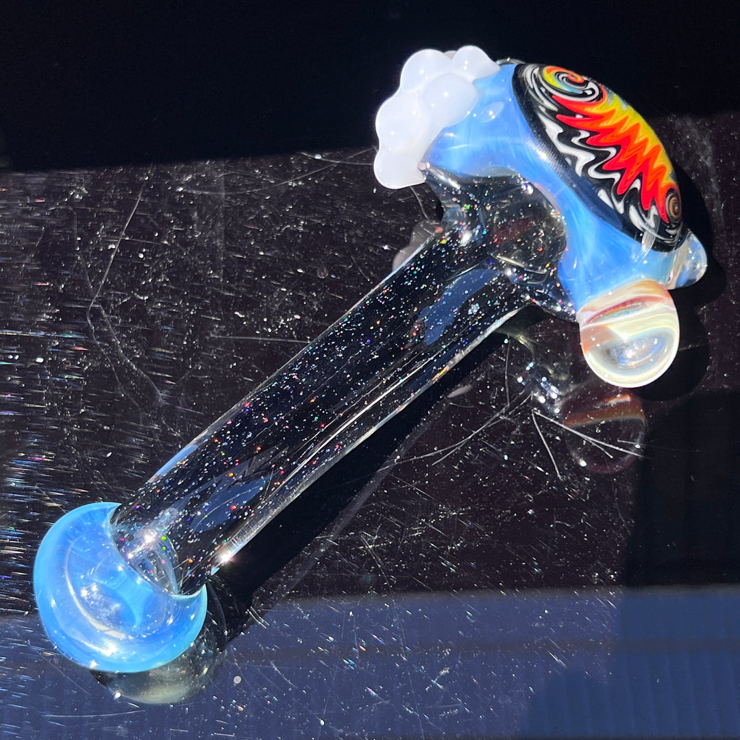 Fluffy Cloud Pipe Lg. Glass Pipe Cajun Glass   