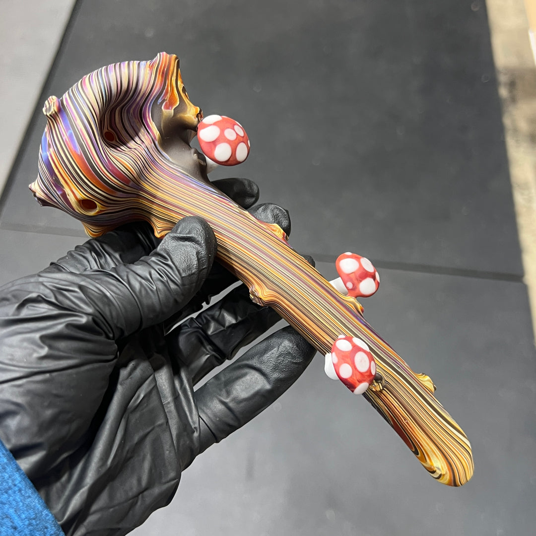 Woodgrain Mushroom Gandalf Pipe Glass Pipe Wazoo Glass