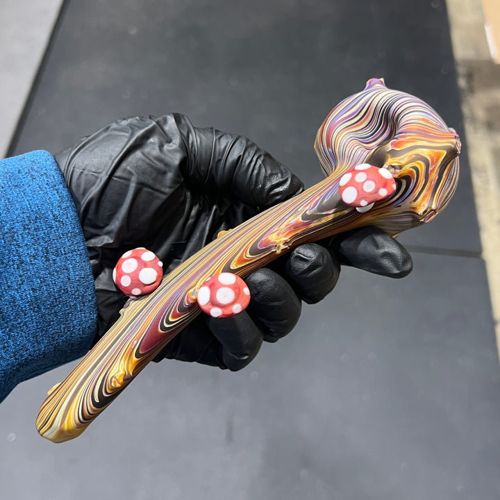 Woodgrain Mushroom Gandalf Pipe Glass Pipe Wazoo Glass