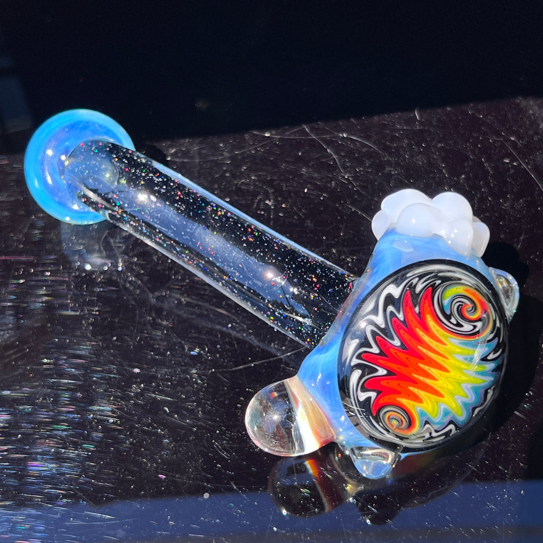 Fluffy Cloud Pipe Lg. Glass Pipe Cajun Glass   