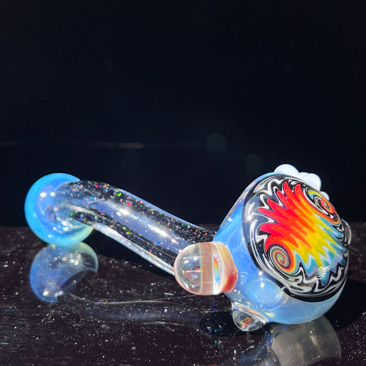 Fluffy Cloud Pipe Lg. Glass Pipe Cajun Glass   