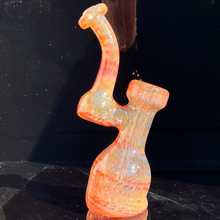 Guava Bubbler with Red Carb Glass Pipe Cose Glass   