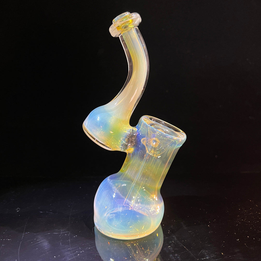 Silver Fume Sherlock Bubbler Glass Pipe Cose Glass   