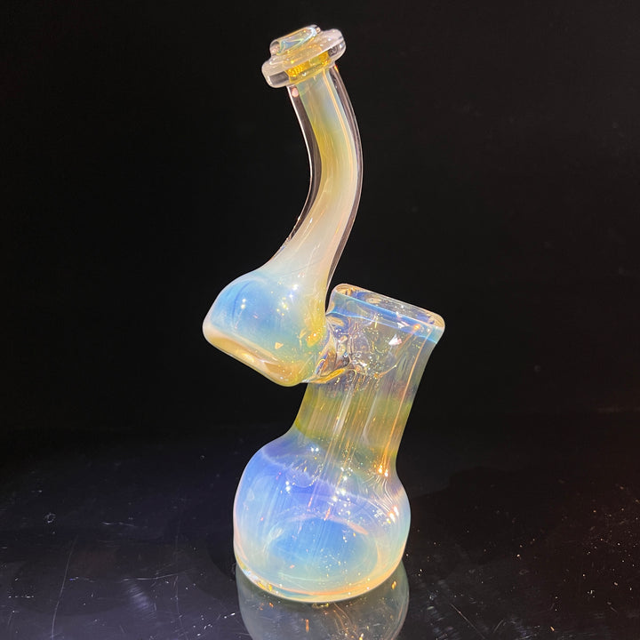 Silver Fume Sherlock Bubbler Glass Pipe Cose Glass   