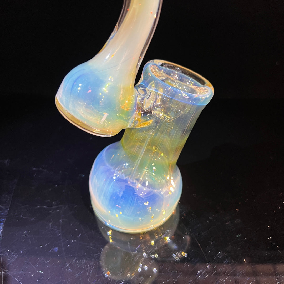 Silver Fume Sherlock Bubbler Glass Pipe Cose Glass   