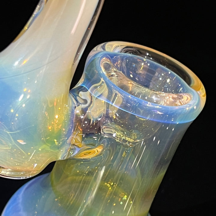 Silver Fume Sherlock Bubbler Glass Pipe Cose Glass   