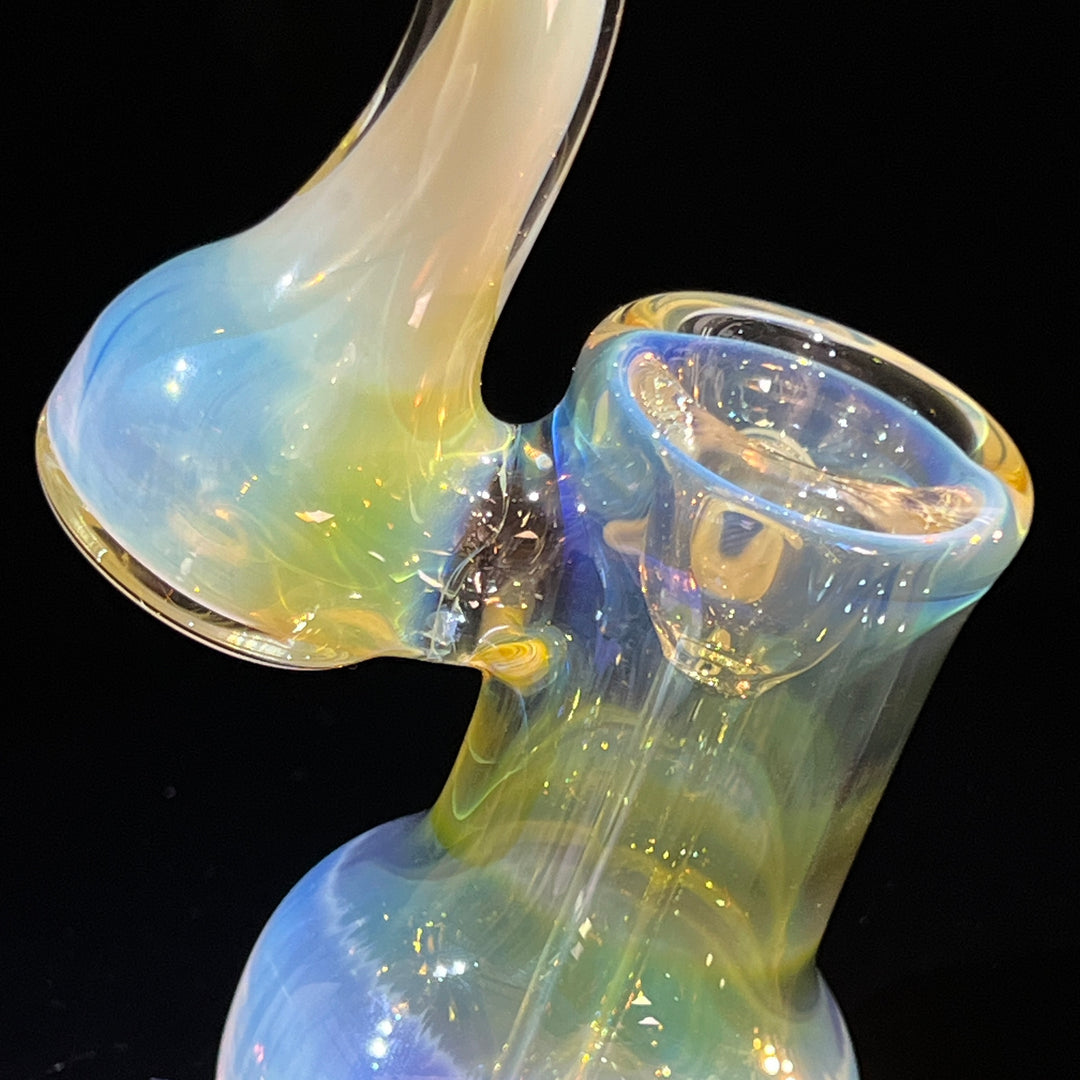 Silver Fume Sherlock Bubbler Glass Pipe Cose Glass   