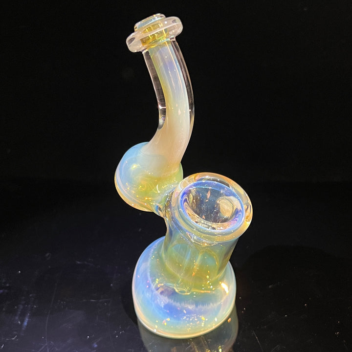 Silver Fume Sherlock Bubbler Glass Pipe Cose Glass   