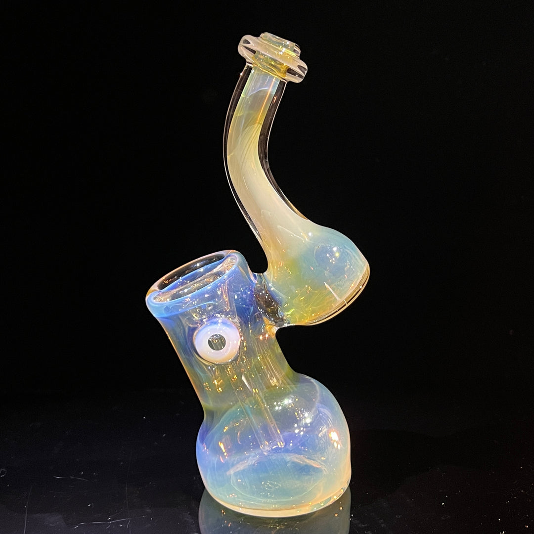 Silver Fume Sherlock Bubbler Glass Pipe Cose Glass   