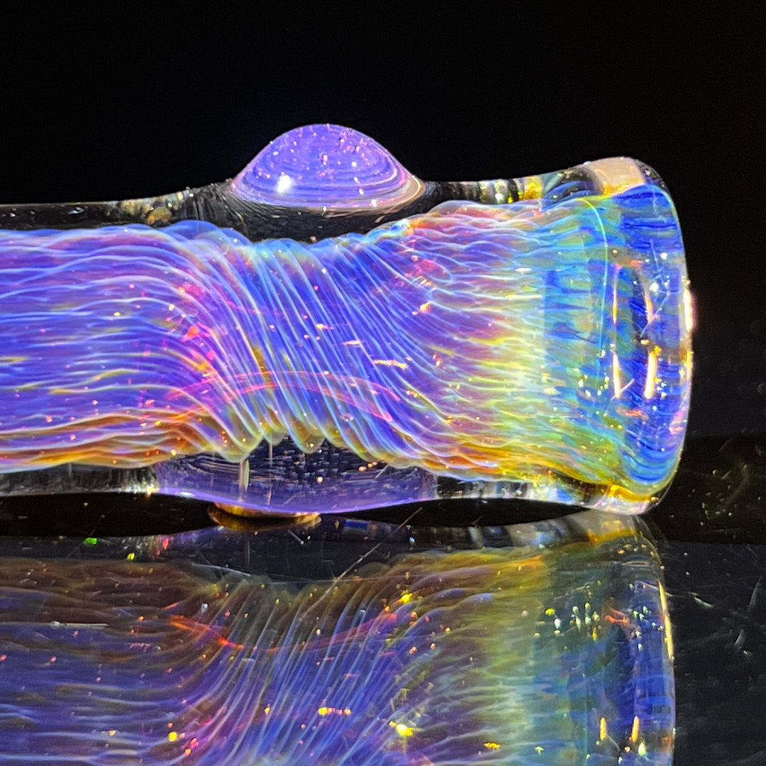 Thick Purple Chillum Glass Pipe Chuck Glass   