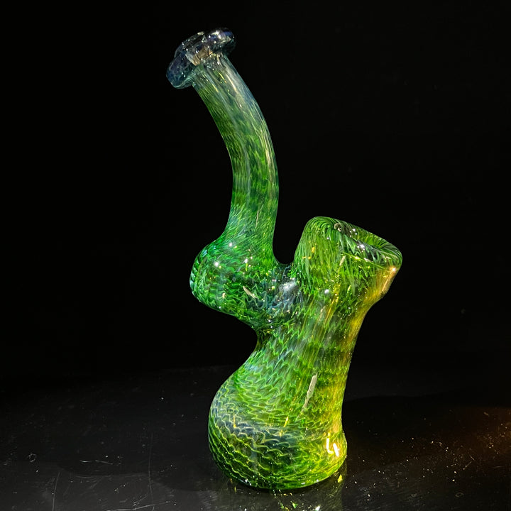 Forest Bubbler with Green Carb Glass Pipe Cose Glass   