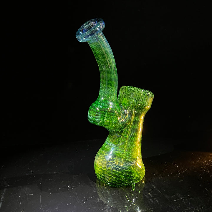 Forest Bubbler with Green Carb Glass Pipe Cose Glass   