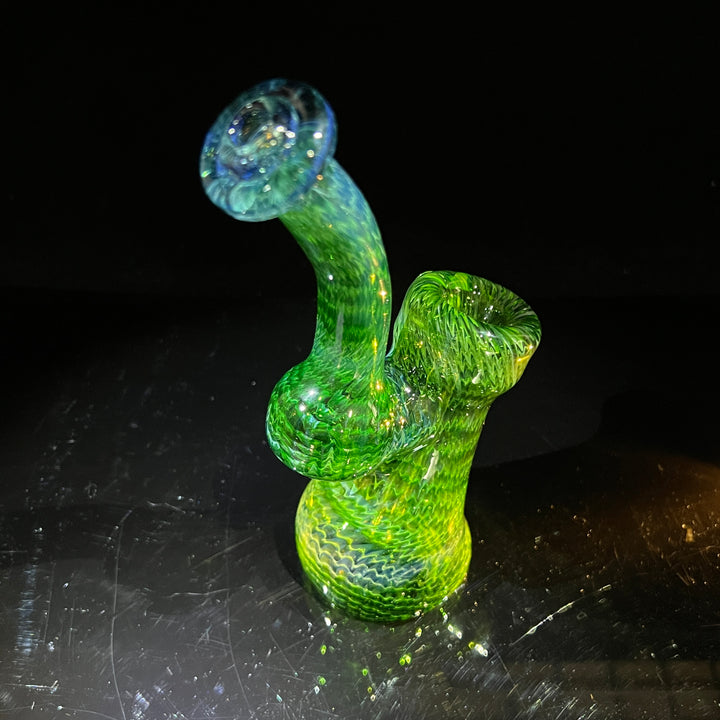 Forest Bubbler with Green Carb Glass Pipe Cose Glass   