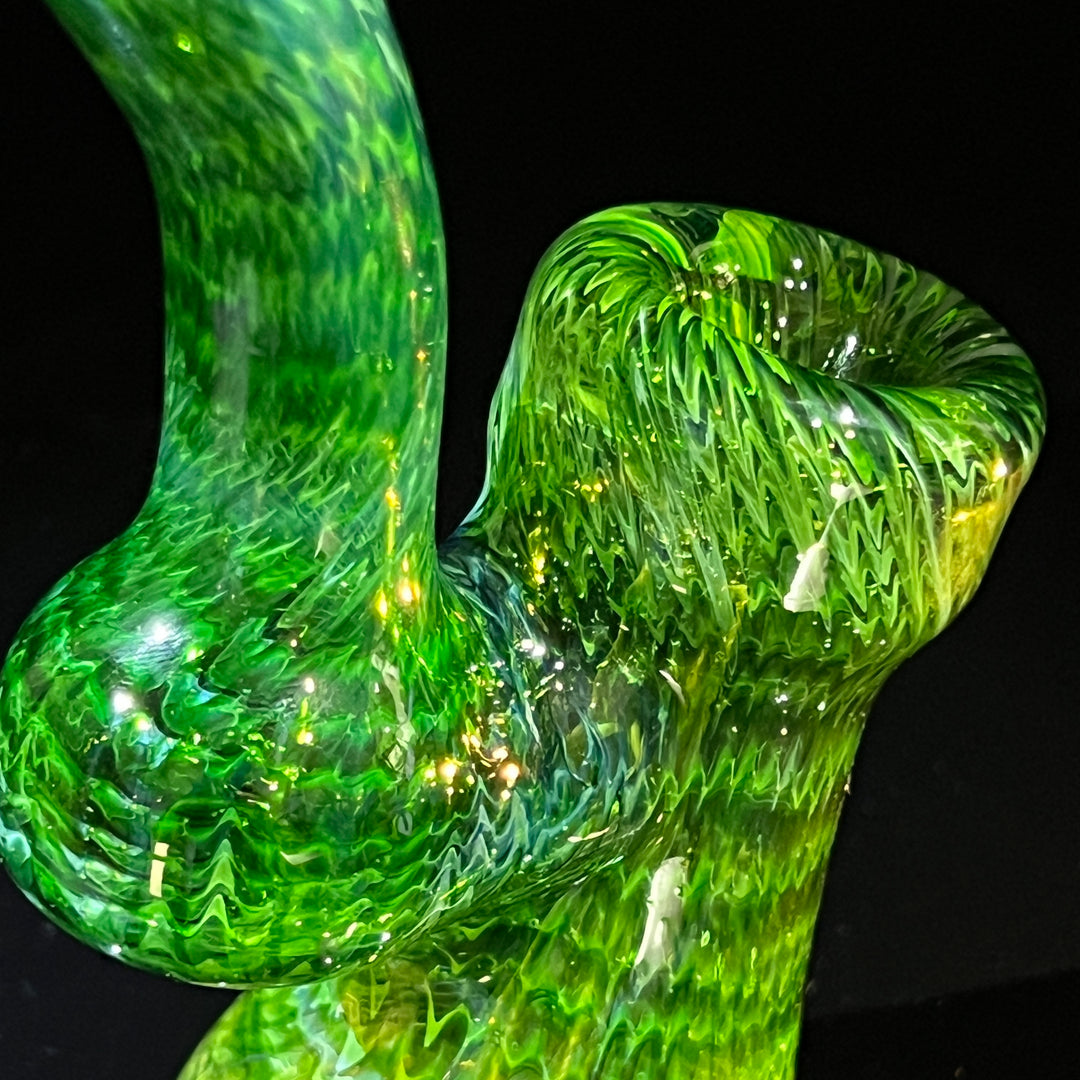 Forest Bubbler with Green Carb Glass Pipe Cose Glass   