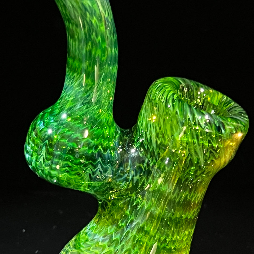 Forest Bubbler with Green Carb Glass Pipe Cose Glass   