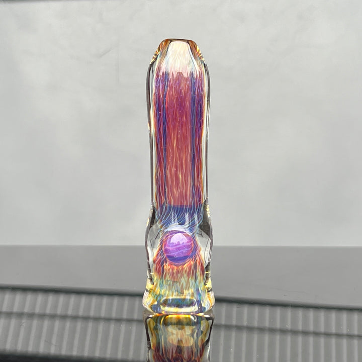 Thick Purple Chillum Glass Pipe Chuck Glass   