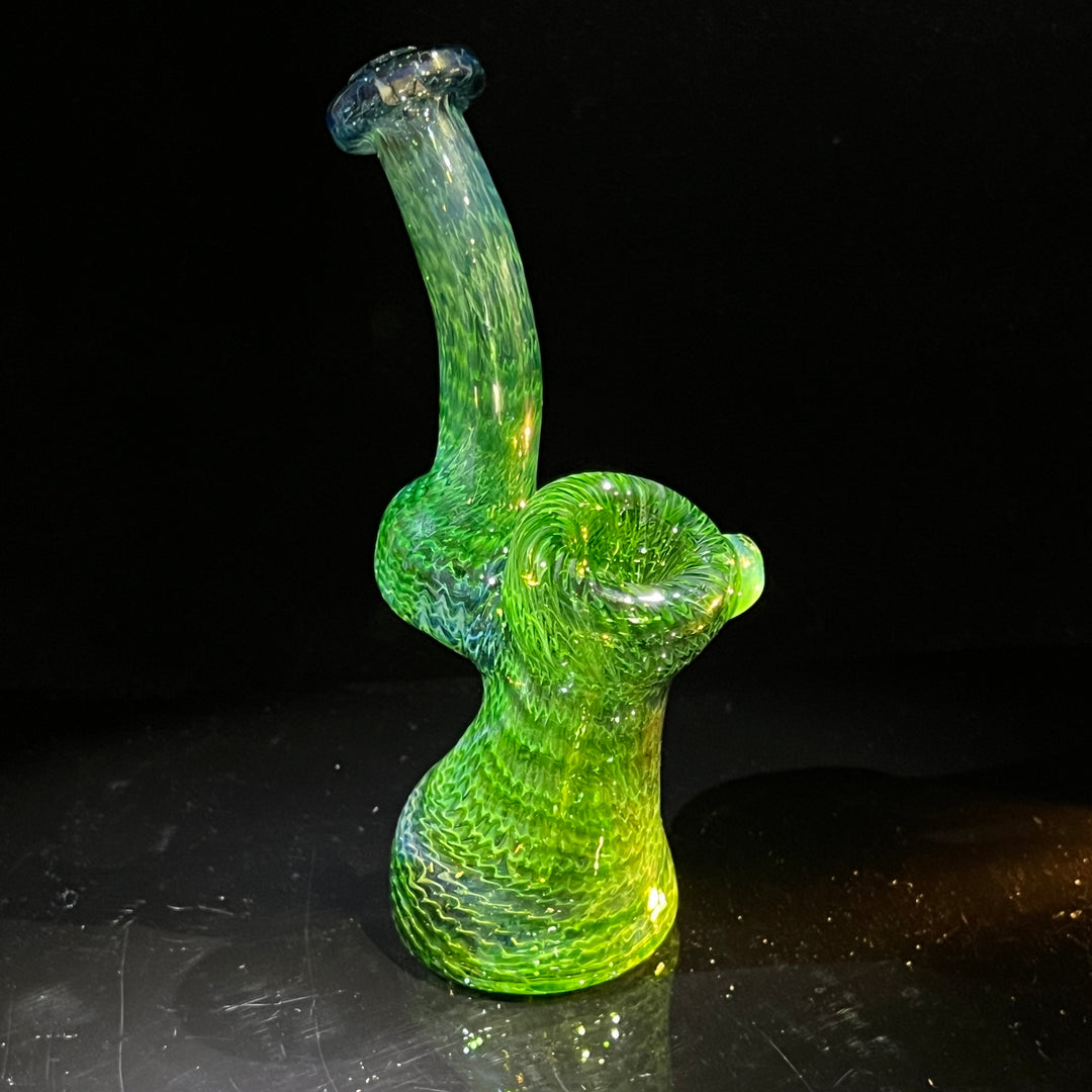 Forest Bubbler with Green Carb Glass Pipe Cose Glass   