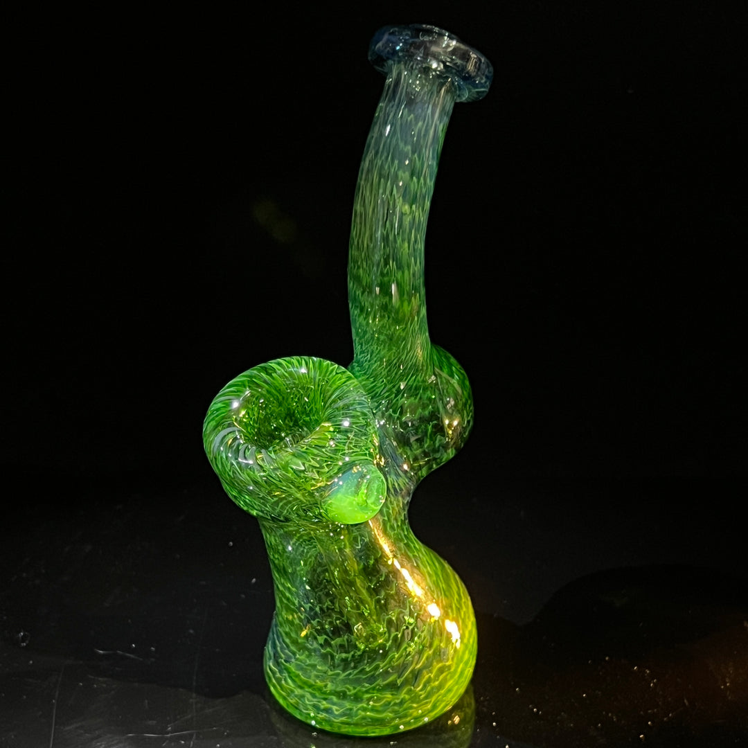 Forest Bubbler with Green Carb Glass Pipe Cose Glass   