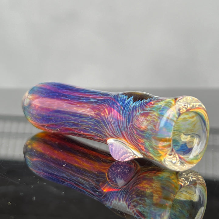 Thick Purple Chillum Glass Pipe Chuck Glass   