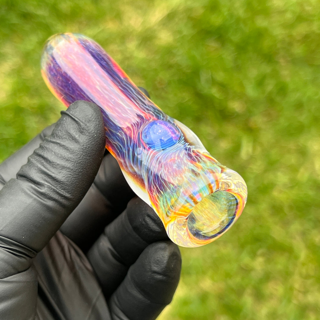 Thick Purple Chillum Glass Pipe Chuck Glass   