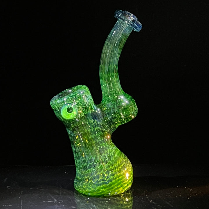 Forest Bubbler with Green Carb Glass Pipe Cose Glass   