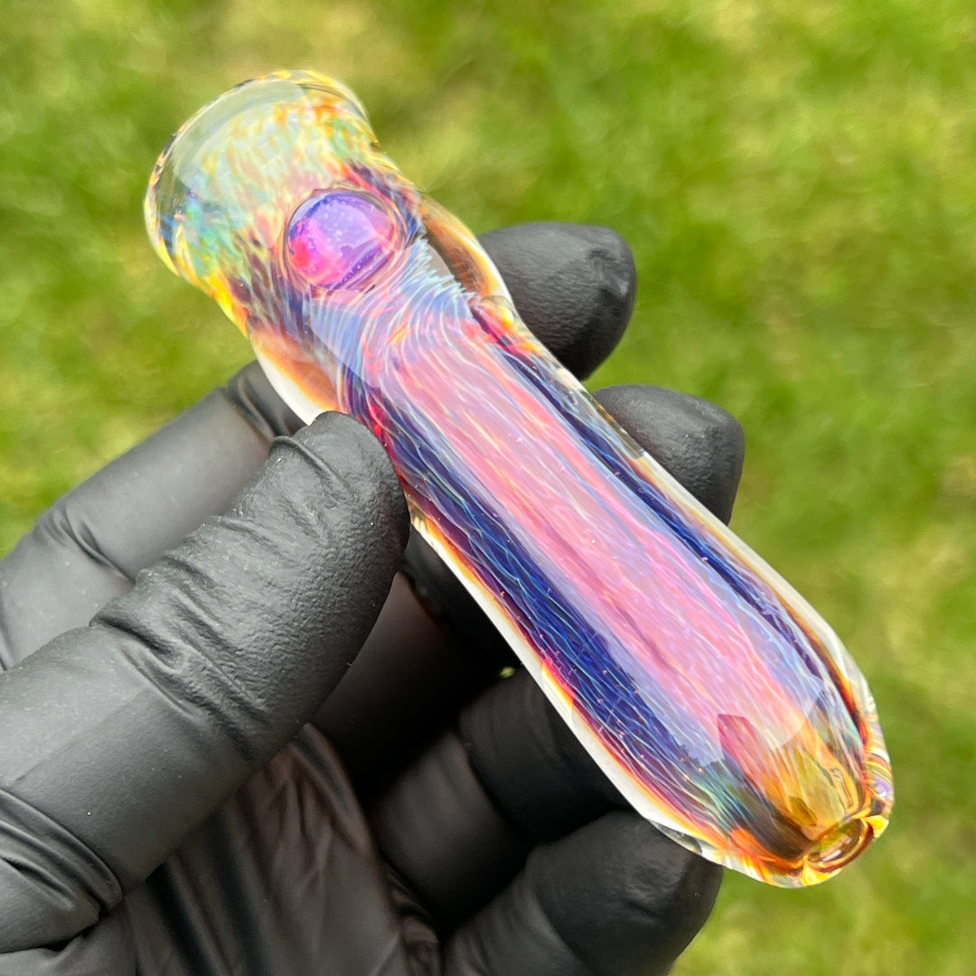 Thick Purple Chillum Glass Pipe Chuck Glass   