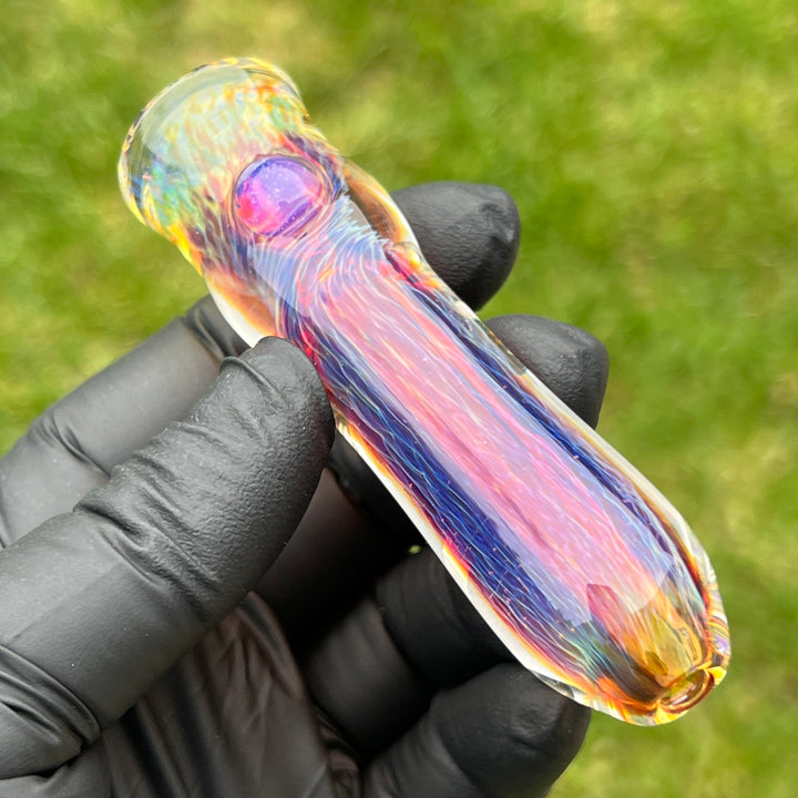 Thick Purple Chillum Glass Pipe Chuck Glass   