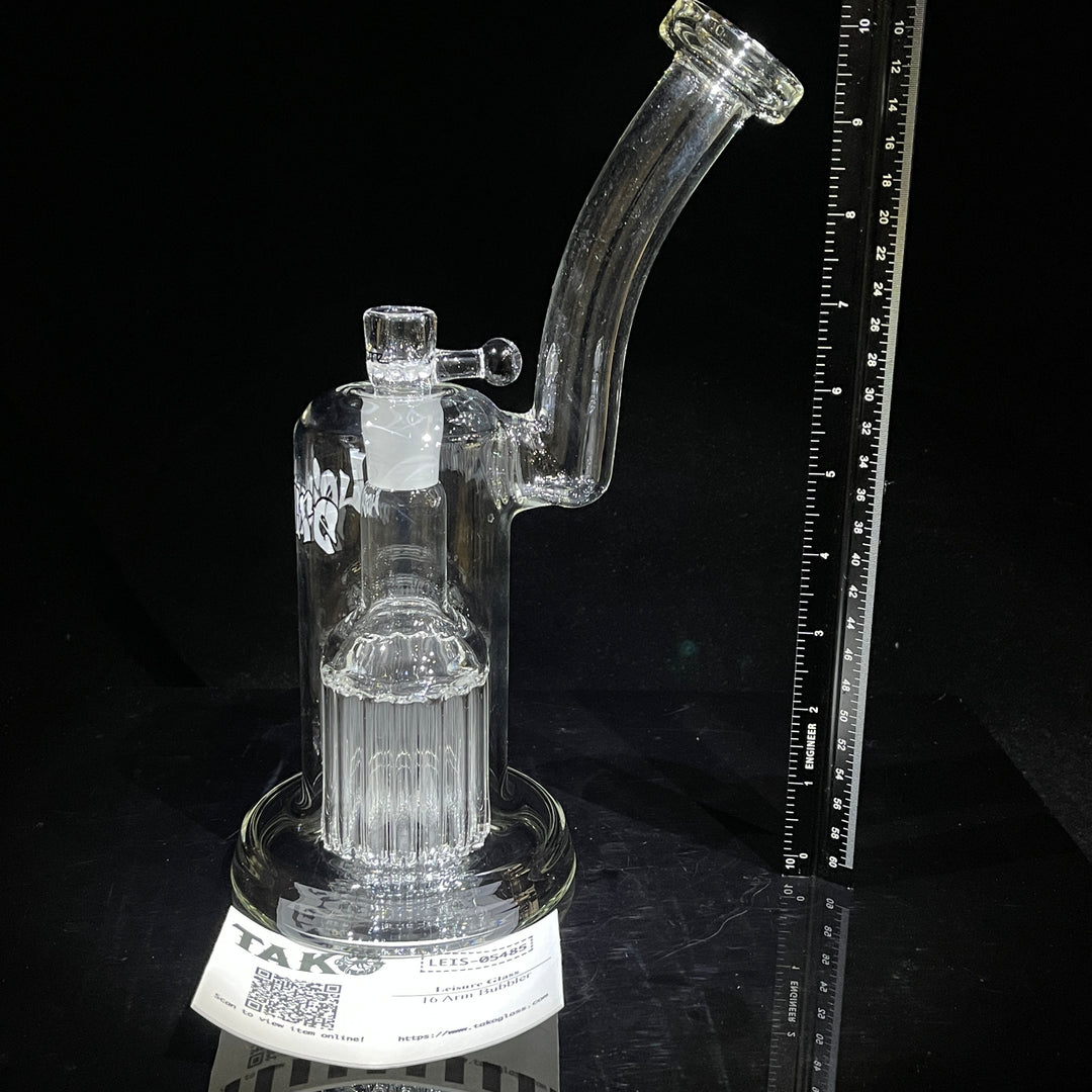 16 Arm Bubbler Glass Pipe Leisure Glass   