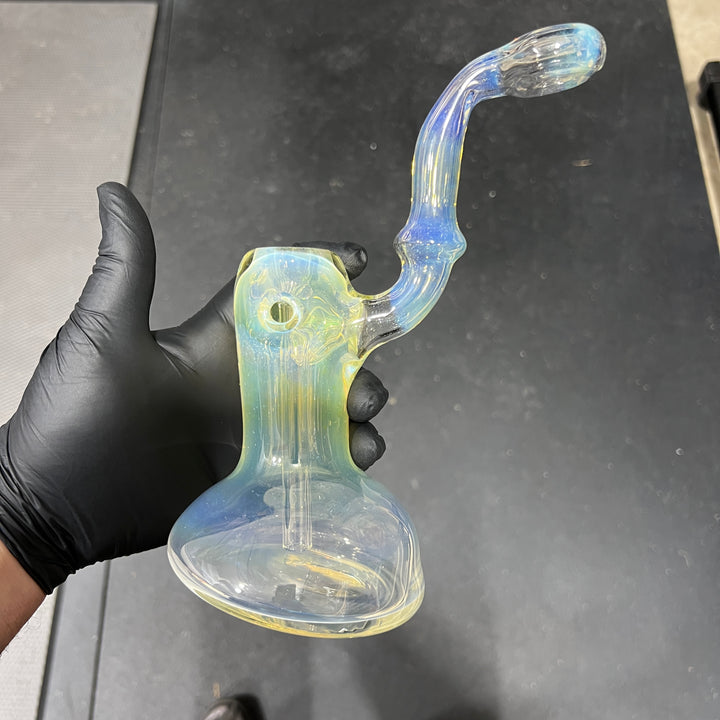 Silver Fumed XL Sherlock Bubbler Glass Pipe Tako Glass