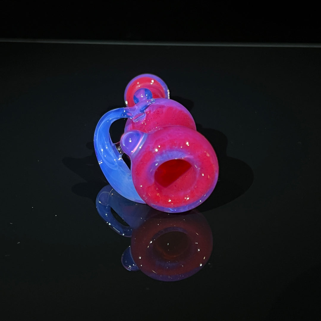 Hot Pink Horned Chillum Glass Pipe Beezy Glass