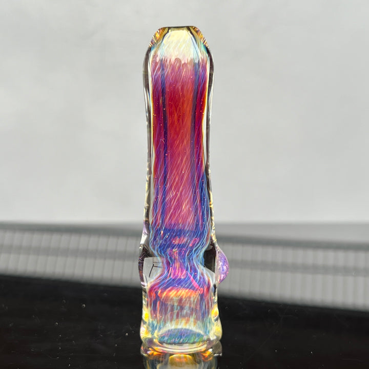 Thick Purple Chillum Glass Pipe Chuck Glass   