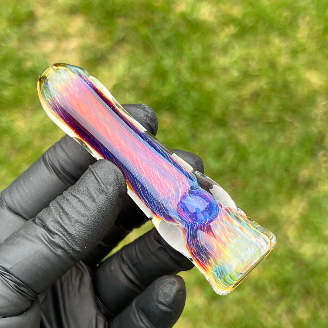 Thick Purple Chillum Glass Pipe Chuck Glass   