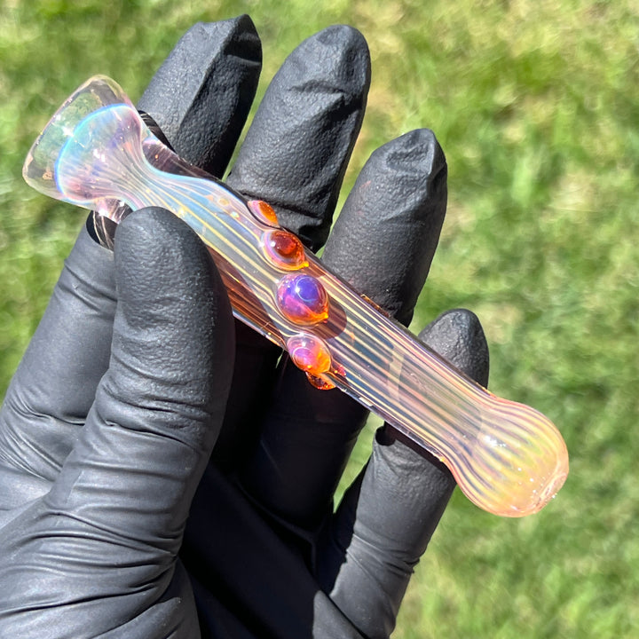 Comtrex Gold Fume Chillum Glass Pipe Schutz Glass   