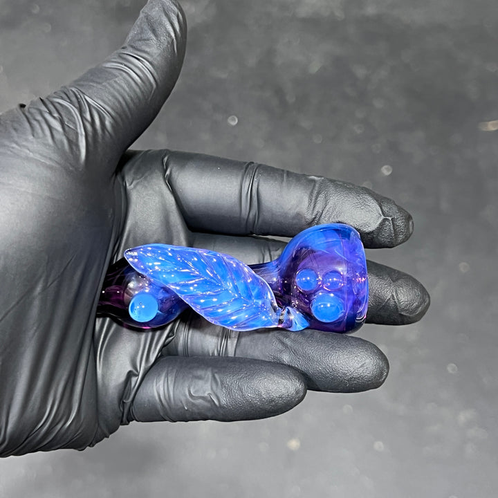 Purple Leaf Chillum Glass Pipe Beezy Glass