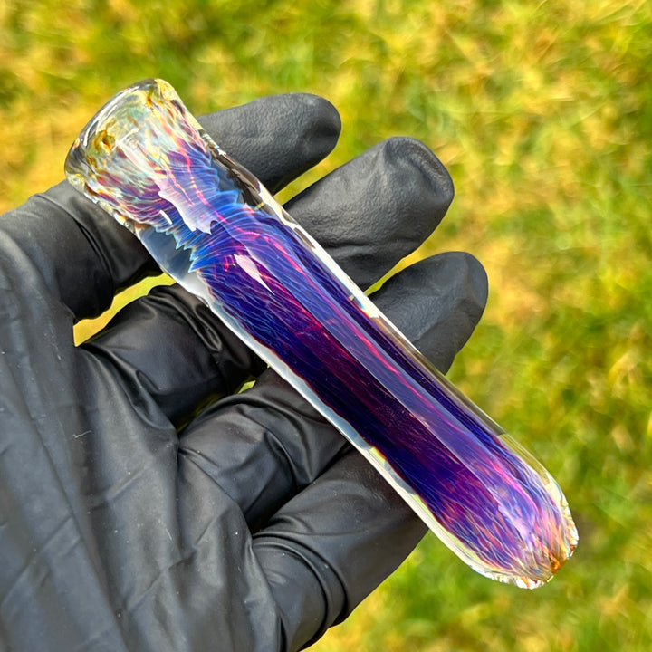 Thick Purple Chillum Glass Pipe Chuck Glass