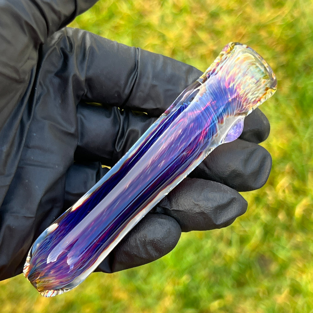 Thick Purple Chillum Glass Pipe Chuck Glass