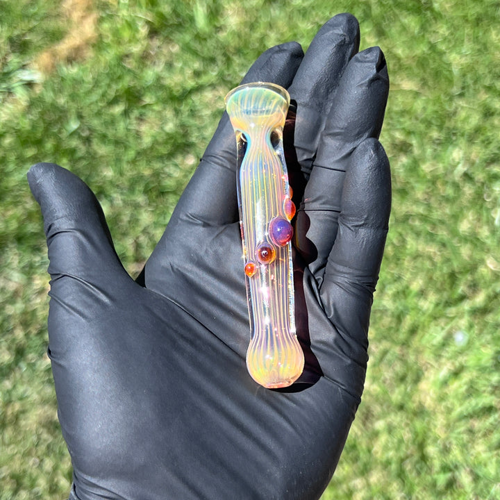 Comtrex Gold Fume Chillum Glass Pipe Schutz Glass   