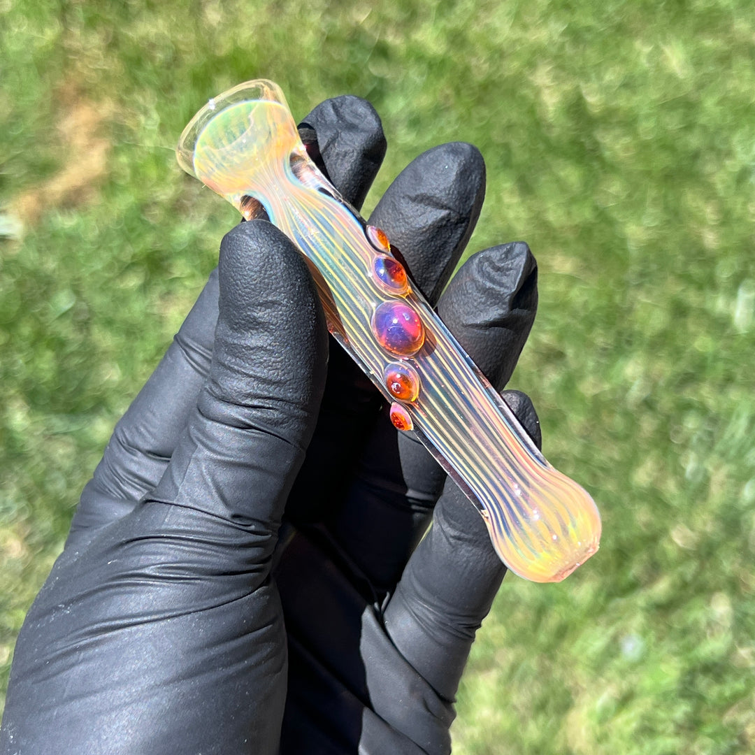 Comtrex Gold Fume Chillum Glass Pipe Schutz Glass   