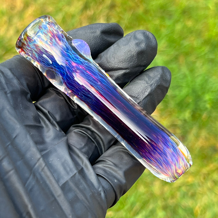 Thick Purple Chillum Glass Pipe Chuck Glass