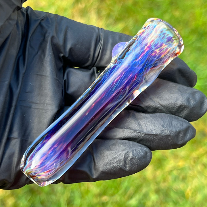 Thick Purple Chillum Glass Pipe Chuck Glass