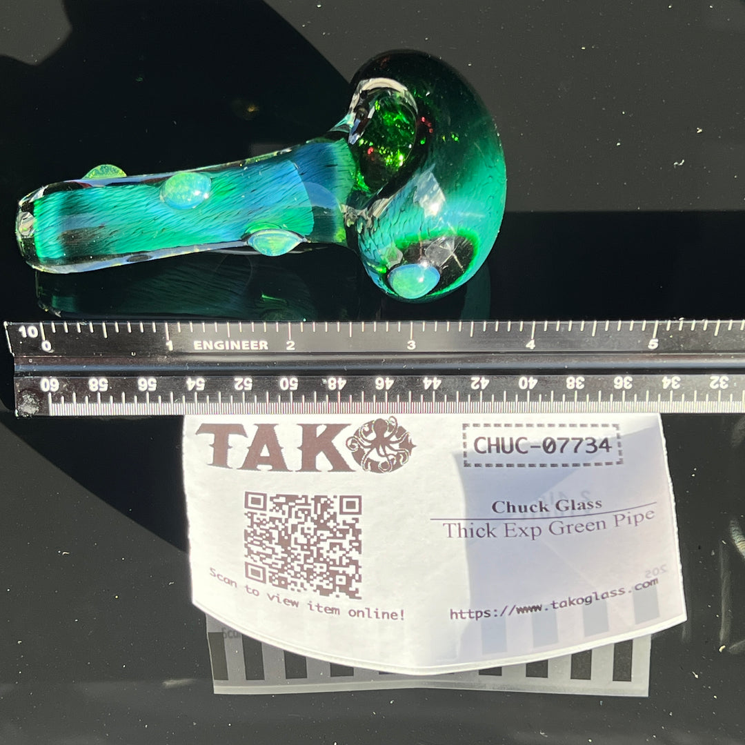 Thick Exp Green Pipe Glass Pipe Chuck Glass