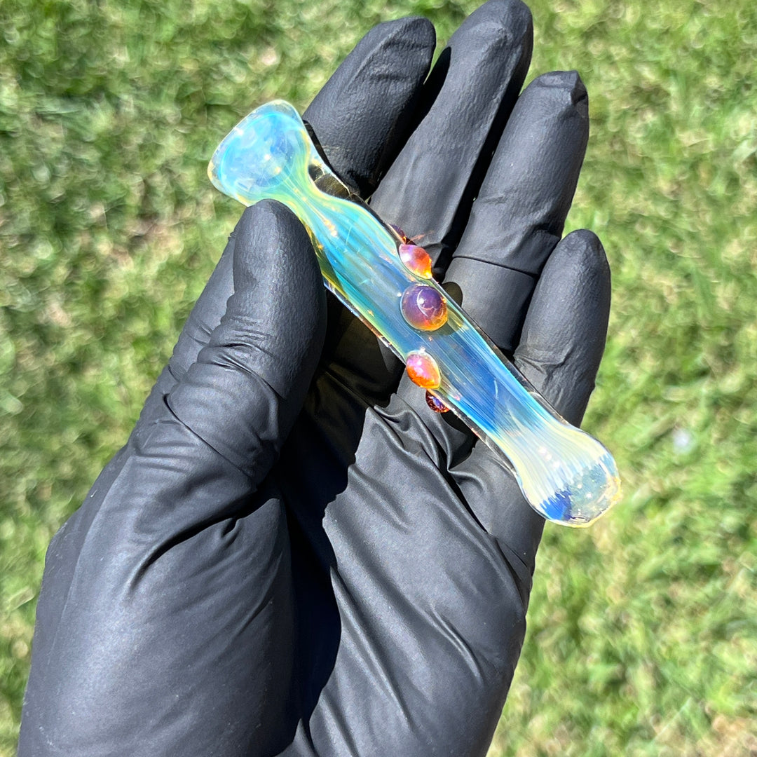 Comtrex Silver Fume Chillum Glass Pipe Schutz Glass   