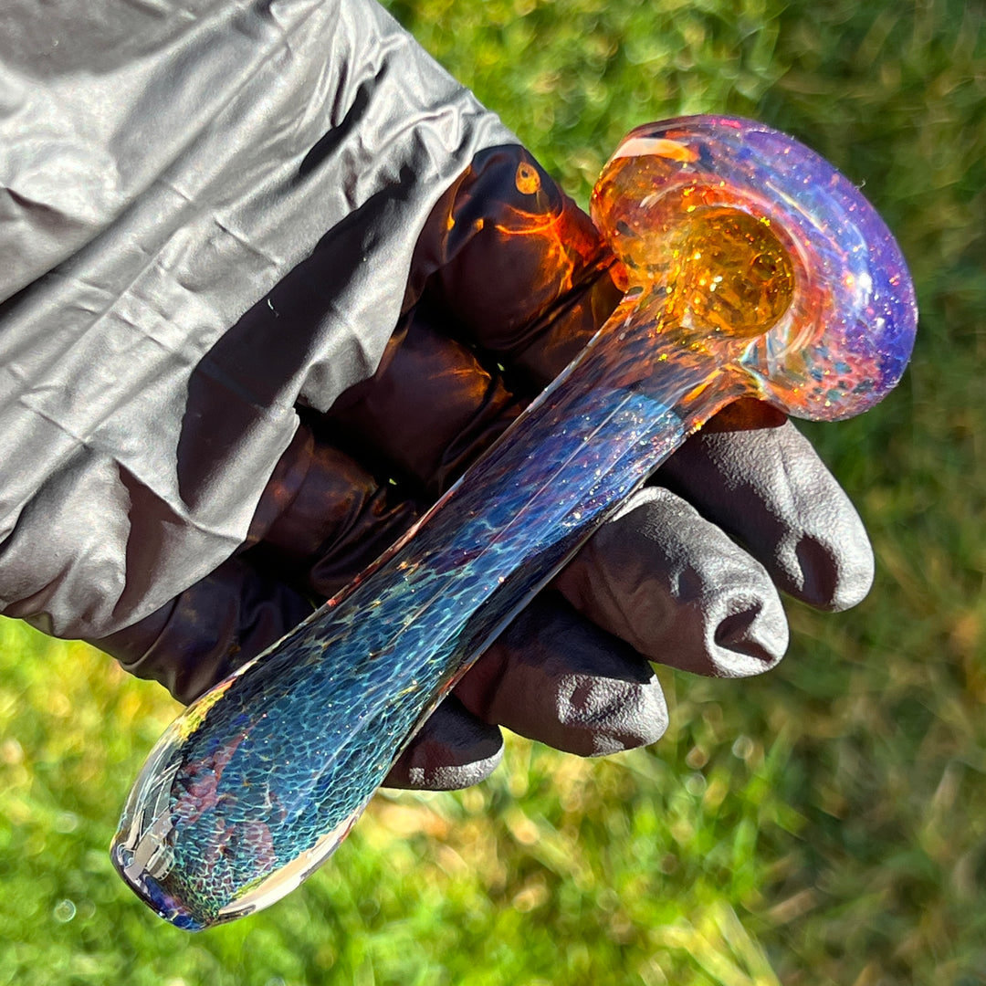 Blue Frit Pipe Glass Pipe Beezy Glass