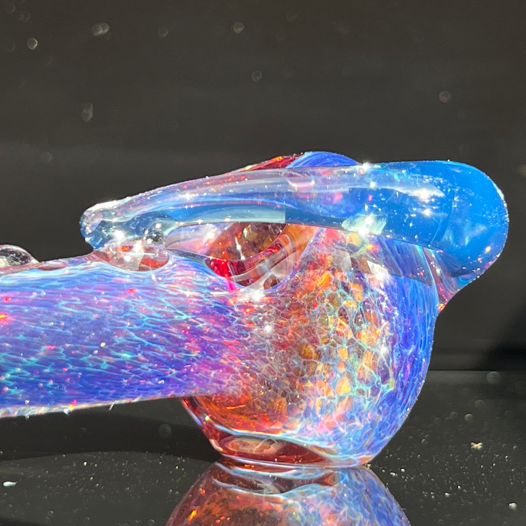 Blue Frit Horn Pipe Glass Pipe Beezy Glass