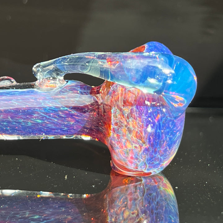 Blue Frit Horn Pipe Glass Pipe Beezy Glass