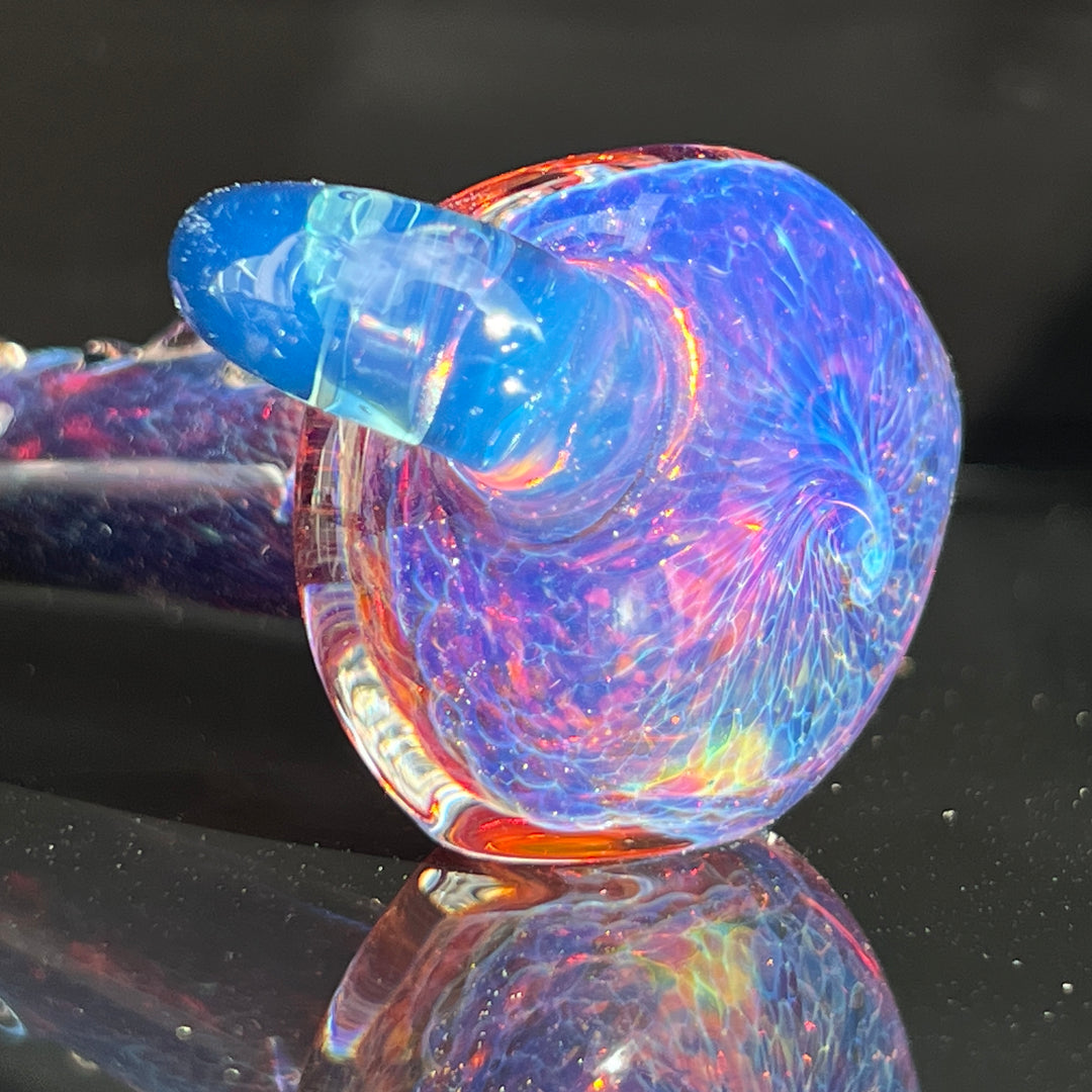 Blue Frit Horn Pipe Glass Pipe Beezy Glass